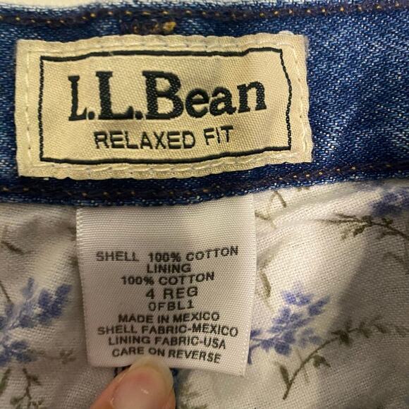 Women’s LLBean Insulated Blue Jeans Cabincore Western High Waisted Mom Relaxed 4 - Picture 13 of 16